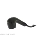 Pipa Billiard curva in radica scura fiammeggiata - Pipe