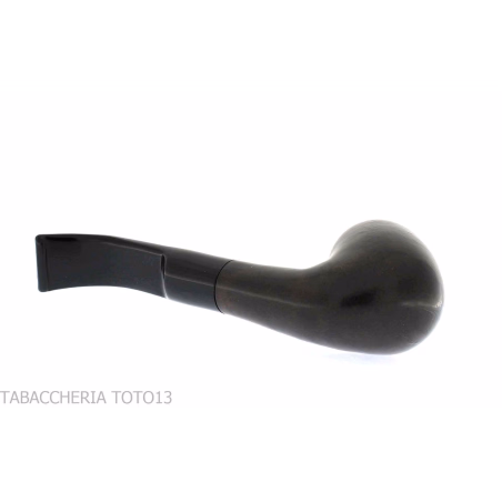 Curved billiard tobacco pipe in flamed dark briar - Tobacco Pipes - Natural root