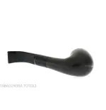 Pipa Billiard curva in radica scura fiammeggiata - Pipe