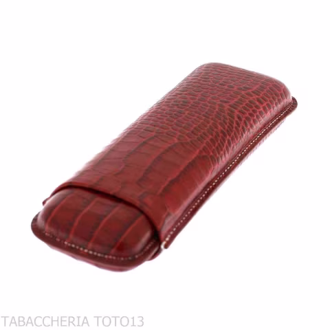 Romeo y Julieta pocket cigar case in crocodile bordeaux leather - Accessories Cigar