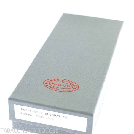 Etui à cigares de poche Romeo y Julieta en cuir bordeaux crocodile - Accessoires Cigare