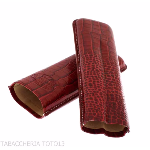 Romeo y Julieta pocket cigar case in crocodile bordeaux leather - Accessories Cigar