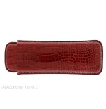 Etui à cigares de poche Romeo y Julieta en cuir bordeaux crocodile - Accessoires Cigare