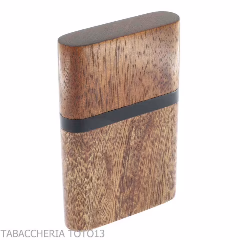 Mahogany pocket case for small cigars or cigarettes - Accessories Cigar