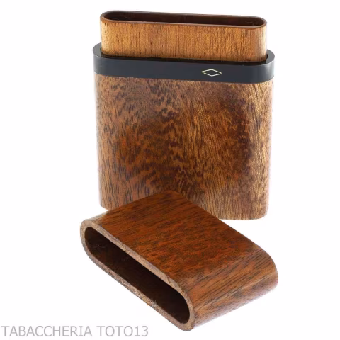 Mahogany pocket case for small cigars or cigarettes - Accessories Cigar