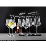 Schmeckt gut Gin Tonic Set mit 4 Gläsern und 4 Glasstrohhalmen - Zubehör Für Wein & Spirituosen Und Gläser