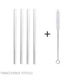Tastes Good bebida larga Juego de 4 vasos de tambor altos con 4 pajitas de vidrio - Accesorios Para Vinos Y Licores Y Vidrios