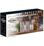 Tastes Good bebida larga Juego de 4 vasos de tambor altos con 4 pajitas de vidrio - Accesorios Para Vinos Y Licores Y Vidrios