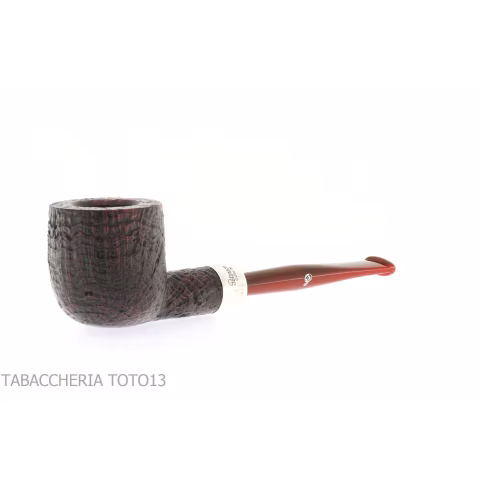 Peterson Kapries 606 Tabakpfeifentopf Briar sandgestrahlter Silberring - Tabakpfeifen