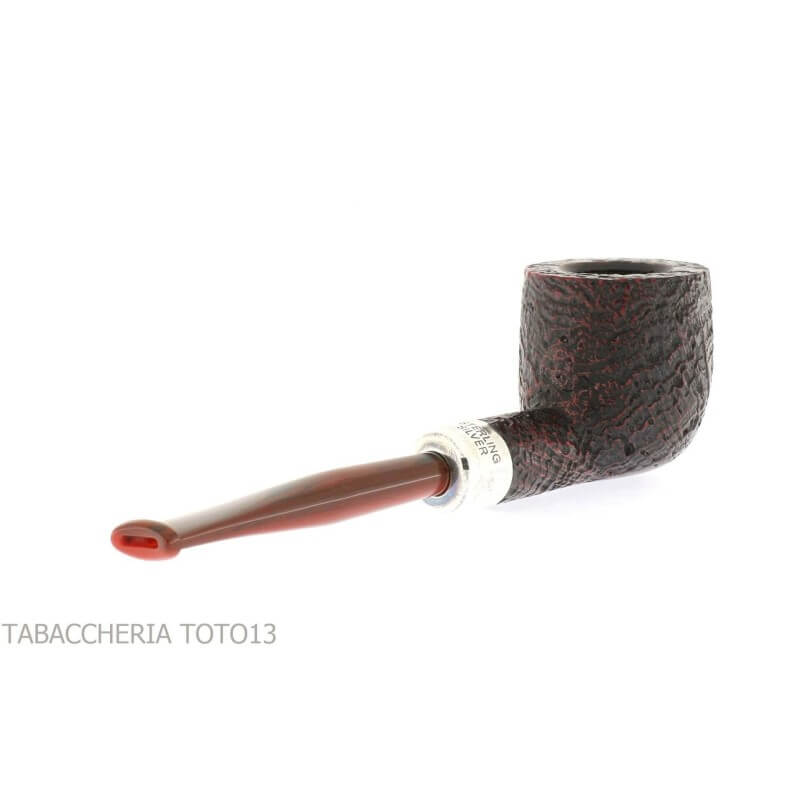 Peterson Kapries 606 pot radica sabbiata ghiera in argento - Peterson Of Doublin Pipe