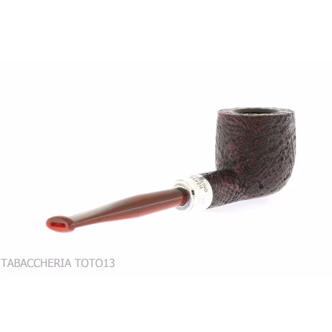 Peterson Kapries 606 Tabakpfeifentopf Briar sandgestrahlter Silberring - Tabakpfeifen