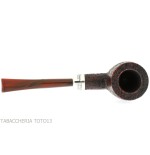 Peterson Kapries 606 Tabakpfeifentopf Briar sandgestrahlter Silberring - Tabakpfeifen