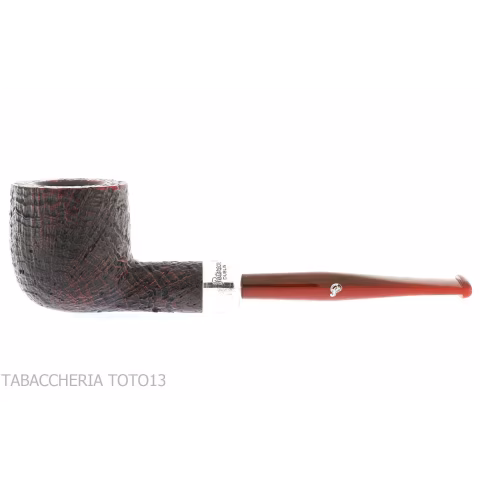 Pipe Peterson Kapries 606 briar pot sandblasted silver ring - Tobacco Pipes - Natural root