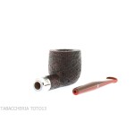 Peterson Kapries 606 Tabakpfeifentopf Briar sandgestrahlter Silberring - Tabakpfeifen
