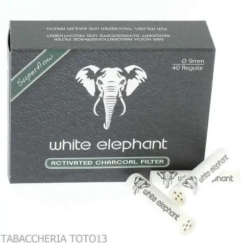 Weißer Elefant Kohlefilter 9mm - Zubehör für Tabakpfeifen