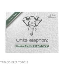 White elephant Meerschaum natural filters in seppiolite 9mm