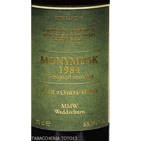 Monymusk 1984 MMW Wedderburn rum 35 y.o. Vol.63,1 Cl.70