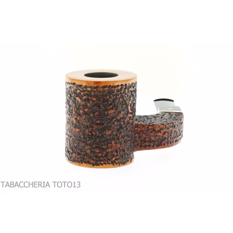 Ser Jacopo Insanus N.3 pipe poker shape with curved side torch - Tobacco Pipes - Natural root