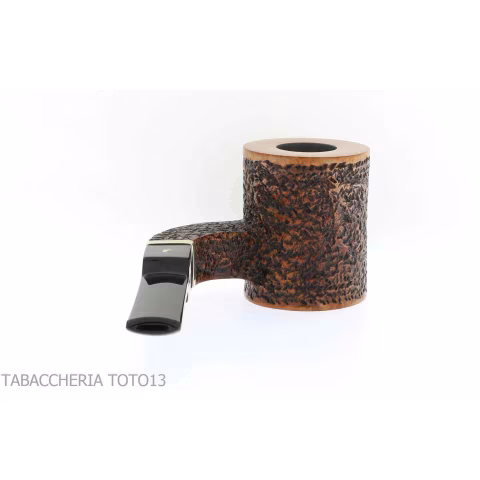 Ser Jacopo Insanus N.3 pipe poker shape with curved side torch - Tobacco Pipes - Natural root