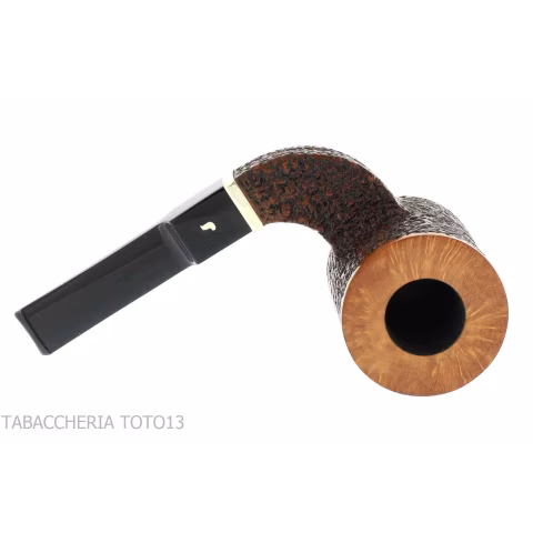 Ser Jacopo Insanus N.3 pipe poker shape with curved side torch - Tobacco Pipes - Natural root