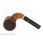 Ser Jacopo Insanus N.3 pipe poker shape with curved side torch - Tobacco Pipes - Natural root