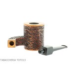 Ser Jacopo Insanus N.3 pipe poker shape with curved side torch - Tobacco Pipes - Natural root