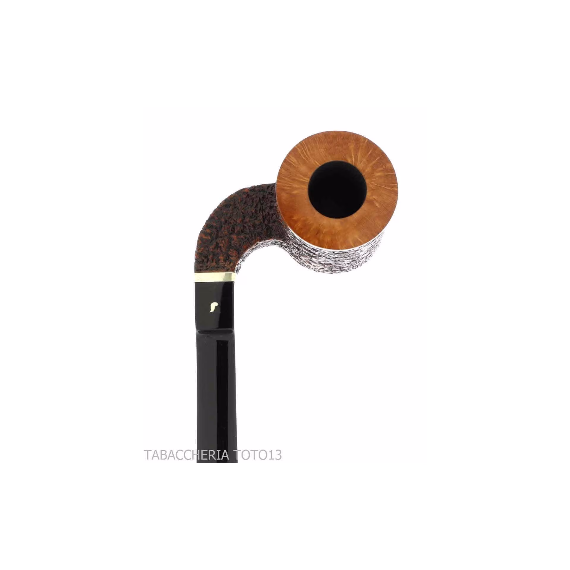 Ser Jacopo Insanus N.3 pipe poker shape with curved side torch - Tobacco Pipes - Natural root