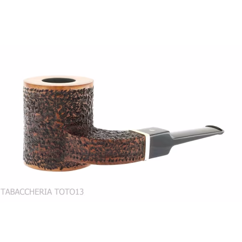 Ser Jacopo Insanus N.3 pipe poker shape with curved side torch - Tobacco Pipes - Natural root