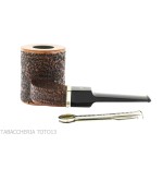 Ser Jacopo Insanus N.3 pipe poker shape with curved side torch - Tobacco Pipes - Natural root