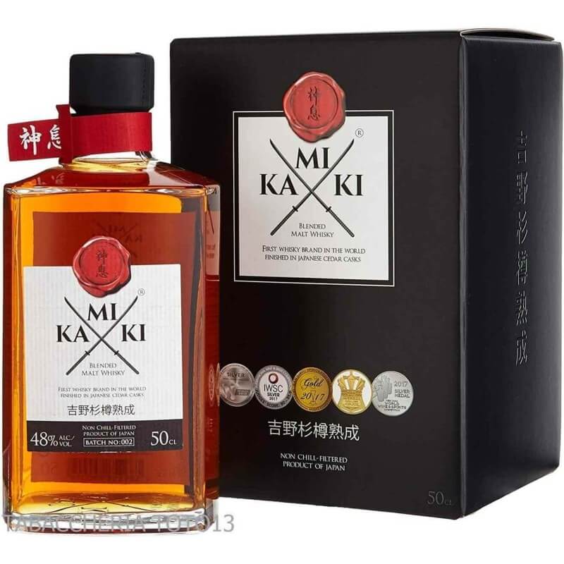 Kamiki Japanese Blended Malt Whisky cedar Casks Vol.48% Cl.50 - Yoshino Spirits