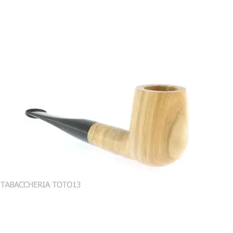 Aldo Velani forma billiard dritta in legno d'ulivo - Pipe