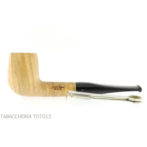 Aldo Velani forma billiard dritta in legno d'ulivo - Pipe