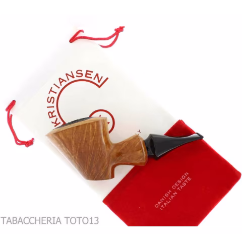 Kristiansen pipe form Dublin stand up in shiny natural briar - Tobacco Pipes - Natural root
