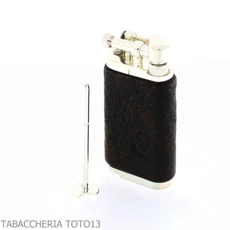 Pipe lighter Im Corona old boy covered in sandblasted briar by Savinelli - Lighters - Metal
