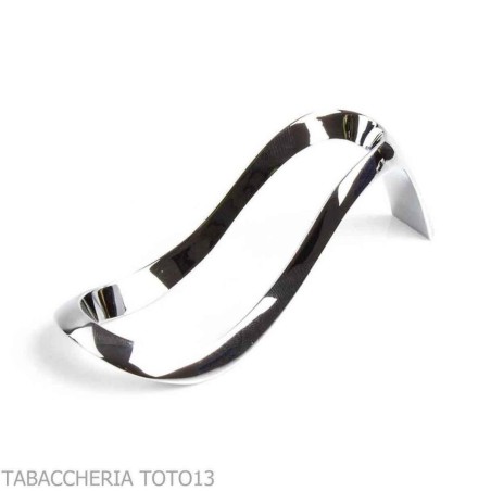Shoe-shaped pipe holder in polished chromed metal - Accessories for tobacco pipes - Metal