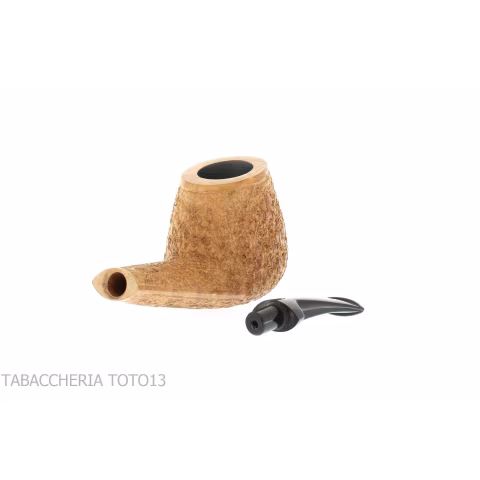 Kristiansen brandy shaped pipe in rustic briar - Tobacco Pipes - Natural root