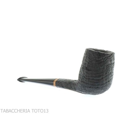 Kristiansen tobacco pipe billiard shape in sandblasted briar - Tobacco Pipes - Natural root