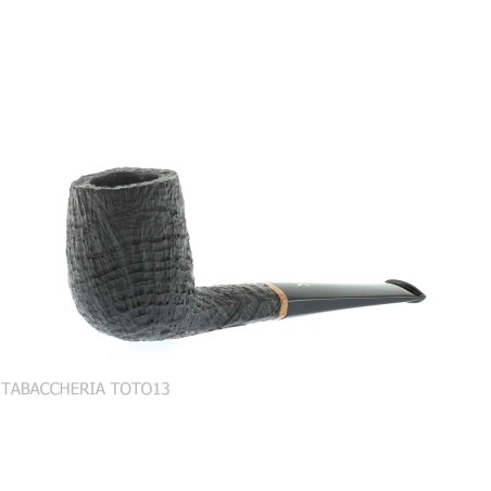 Kristiansen tobacco pipe billiard shape in sandblasted briar - Tobacco Pipes - Natural root