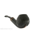 Kristiansen pipe curved bottle shape in sandblasted briar - Tobacco Pipes - Natural root