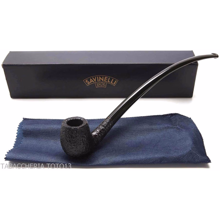Savinelli Churchwarden Rusticated pipe model 601 - Tobacco Pipes - Natural root