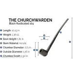 Savinelli Churchwarden Pipe rustique modèle 104 forme billard - Pipe Pour le Tabac - Racine naturelle