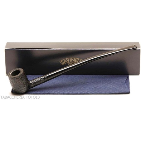 Savinelli Churchwarden Rustizierte Pfeife Modell 104 Billardform - Tabakpfeifen