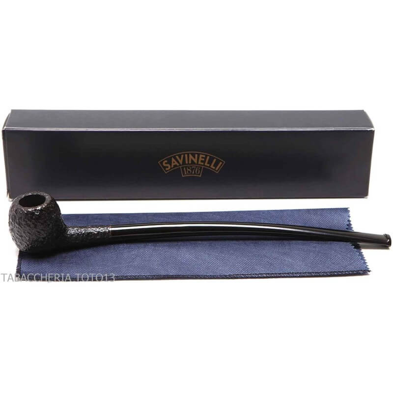 Savinelli Churchwarden Pipe rustique modèle 202 Forme de bouteille - Savinelli