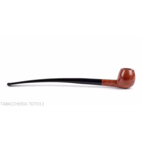 Savinelli Churchwarden pipe polished natural briar model 202 apple shape - Tobacco Pipes - Natural root