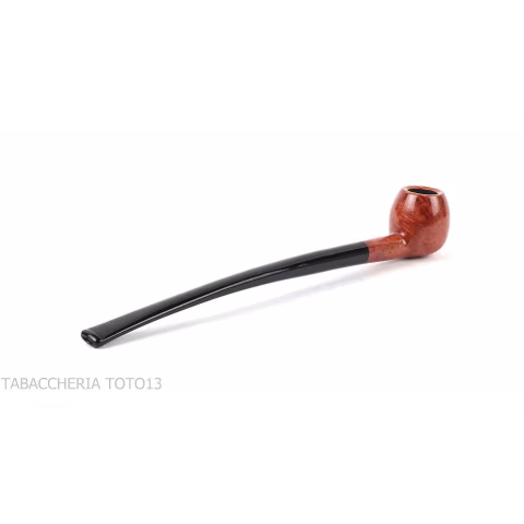 Savinelli Churchwarden pipe polished natural briar model 202 apple shape - Tobacco Pipes - Natural root