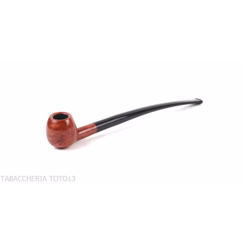 Savinelli Churchwarden pipe polished natural briar model 202 apple shape - Tobacco Pipes - Natural root