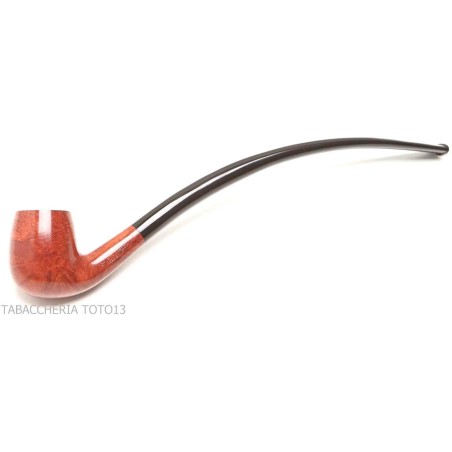 Savinelli Churchwarden Pfeife poliert Natur Briar Modell 601 Gebogen Billardform - Tabakpfeifen