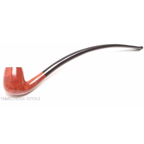 Savinelli Churchwarden pipa de brezo natural pulido modelo 601 Forma de billar doblada - Pipas de Tabaco
