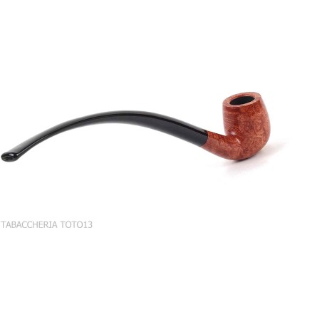 Savinelli Churchwarden pipa de brezo natural pulido modelo 601 Forma de billar doblada - Pipas de Tabaco
