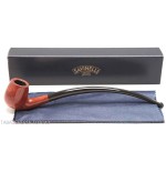 Savinelli Churchwarden pipa de brezo natural pulido modelo 601 Forma de billar doblada - Pipas de Tabaco